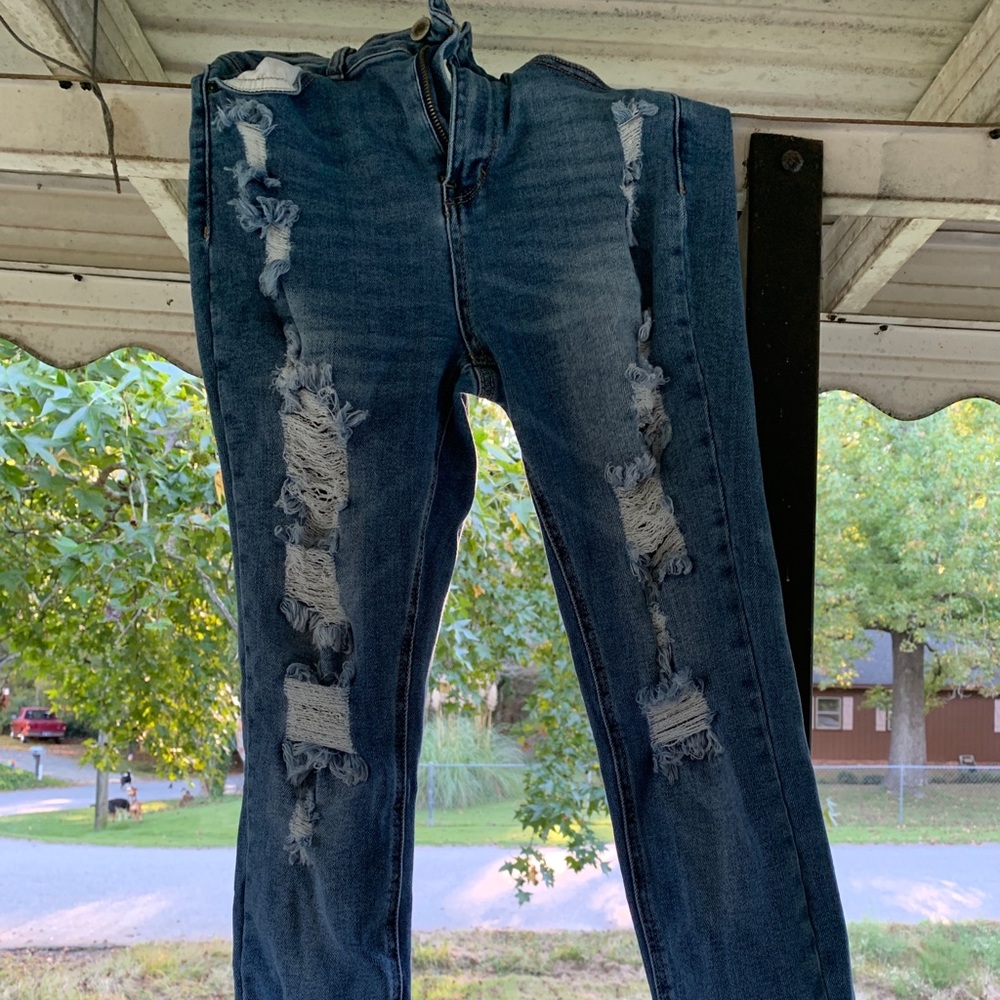 blue jean ripped